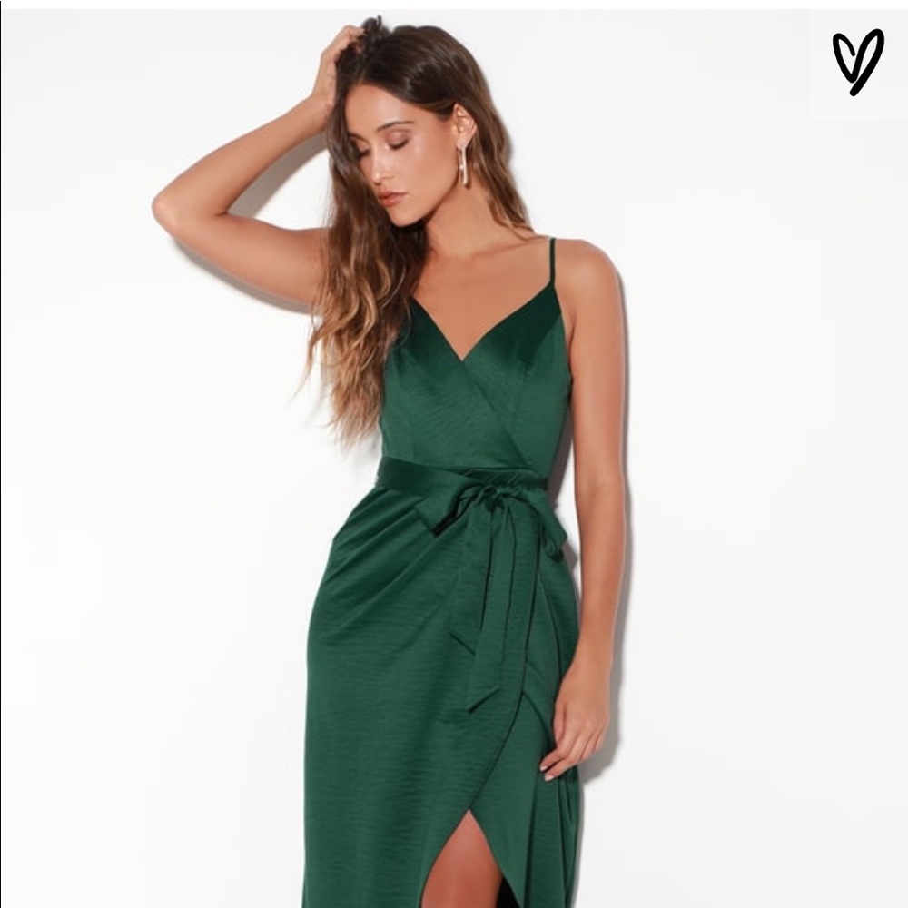 Lulus Joice Satin Midi Dress